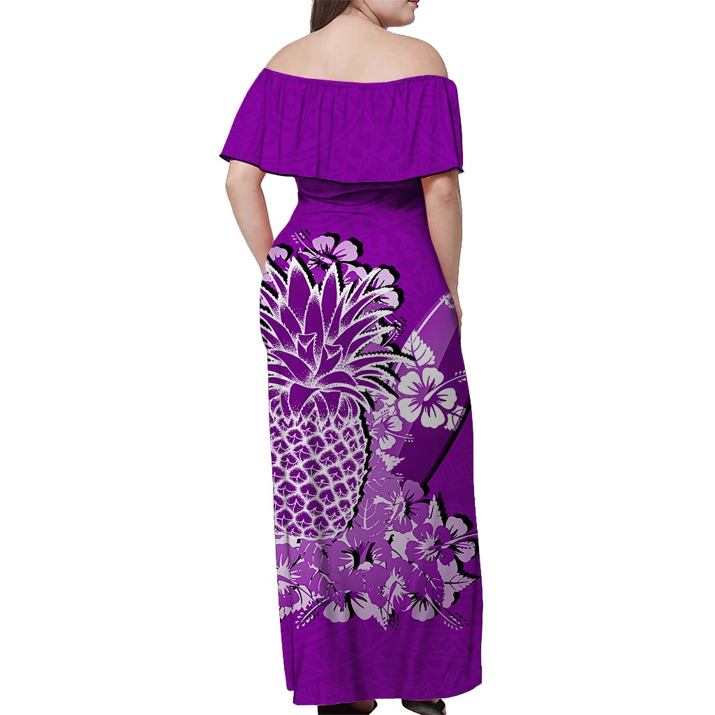 hawaii-pineapple-off-shoulder-long-dress-polynesian-purple-style