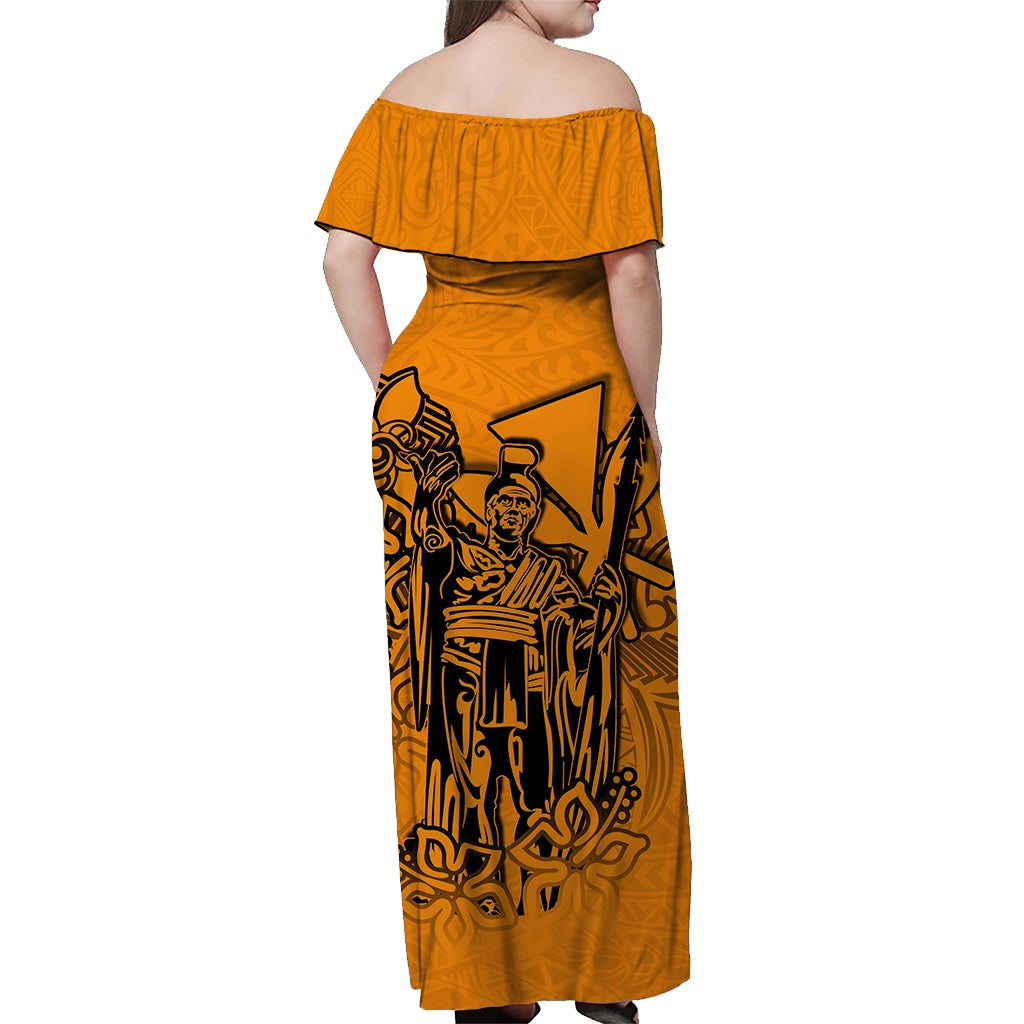 hawaii-king-off-shoulder-long-dress-polynesian-orange-style