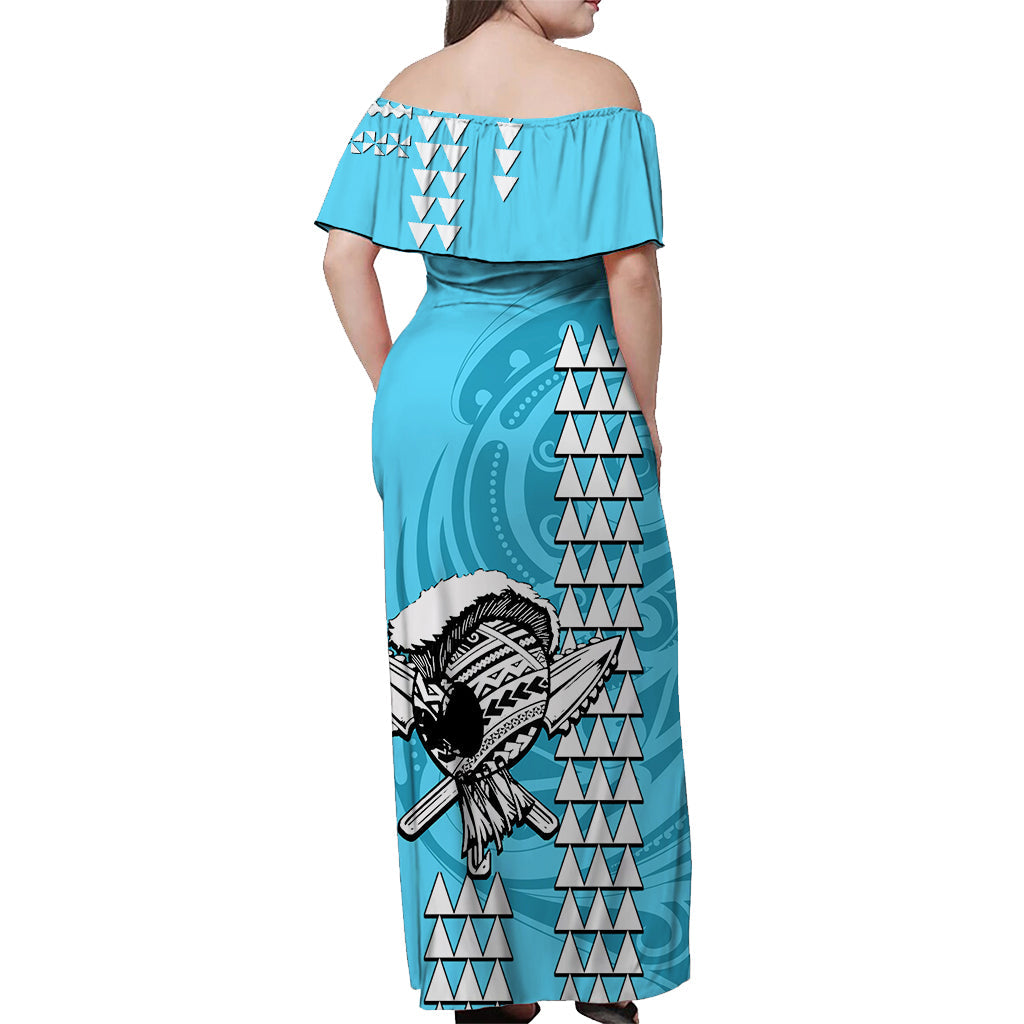 Hawaii Polynesian Warrior Kakau Matching Hawaiian Shirt And Dress Sky Blue LT6 - Wonder Print Shop