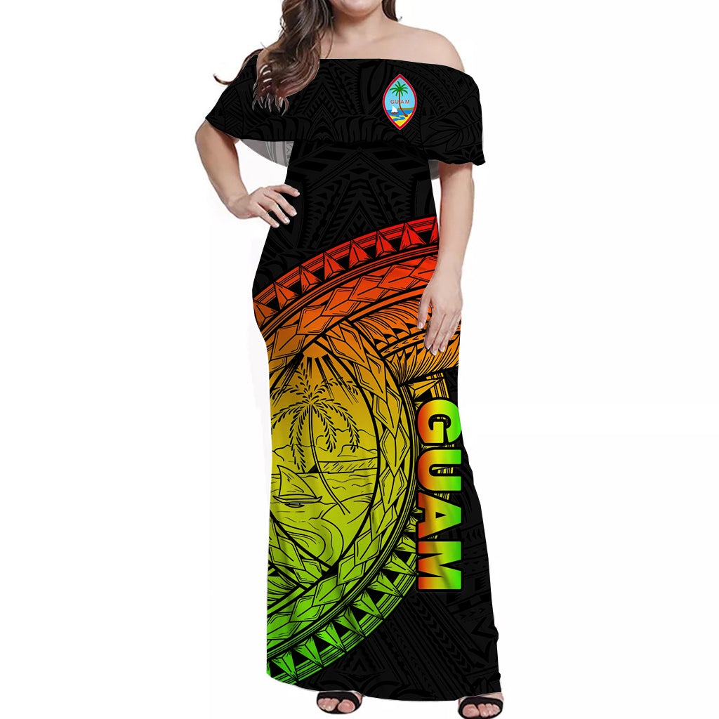 guam-off-shoulder-long-dress-coat-of-arms-mix-polynesian