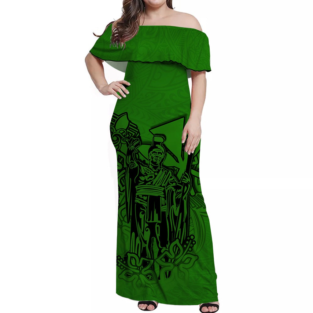 hawaii-king-off-shoulder-long-dress-polynesian-green-style