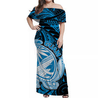 guam-off-shoulder-long-dress-turtle-mix-polynesian-light-blue-style