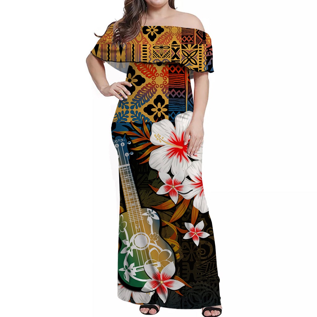 hawaii-ukulele-off-shoulder-long-dress-hawaii-style-no1