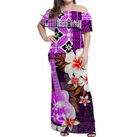 hawaii-ukulele-off-shoulder-long-dress-purple-style