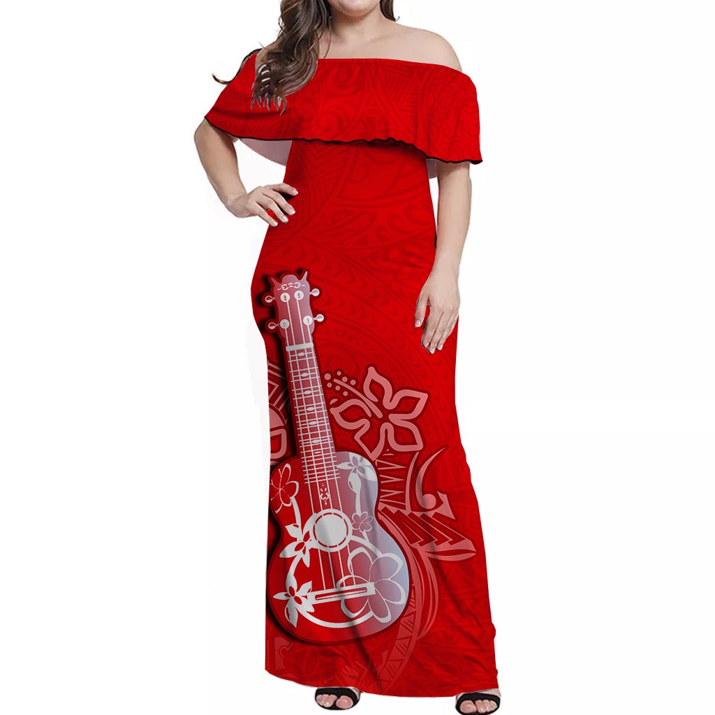 hawaii-ukulele-off-shoulder-long-dress-polynesian-red-style