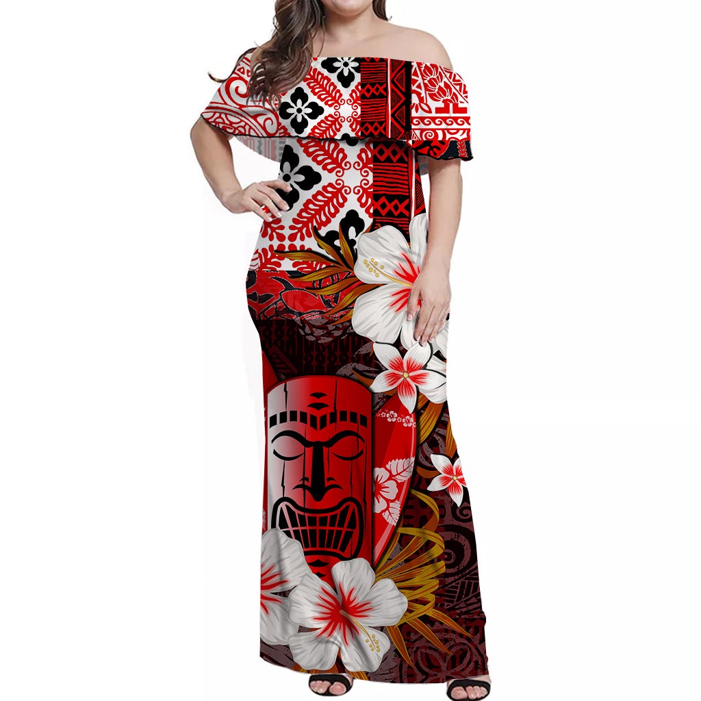hawaii-tiki-off-shoulder-long-dress-red-style