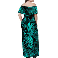 Hawaii Pineapple Polynesian Matching Hawaiian Outfits For Couples Unique Style - Turquoise LT8 - Wonder Print Shop
