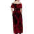 Polynesian Matching Hawaiian Outfits For Couples Hawaii Fish Hook Matching Hawaiian Shirt And Dress Unique Style - Red LT8 - Wonder Print Shop