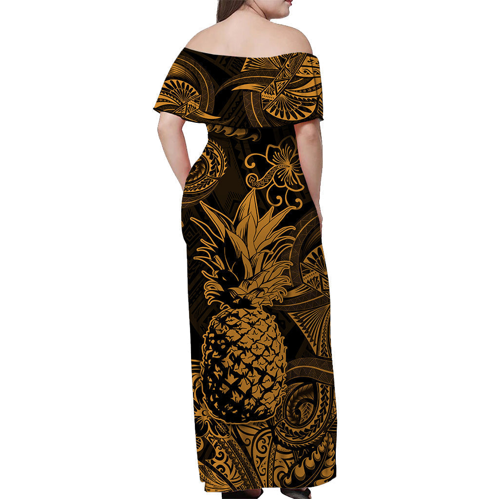 Hawaii Pineapple Polynesian Matching Hawaiian Outfits For Couples Unique Style - Gold LT8 - Wonder Print Shop