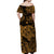 Hawaii Turtle Polynesian Matching Hawaiian Outfits For Couples Plumeria Flower Unique Style - Gold LT8 - Wonder Print Shop