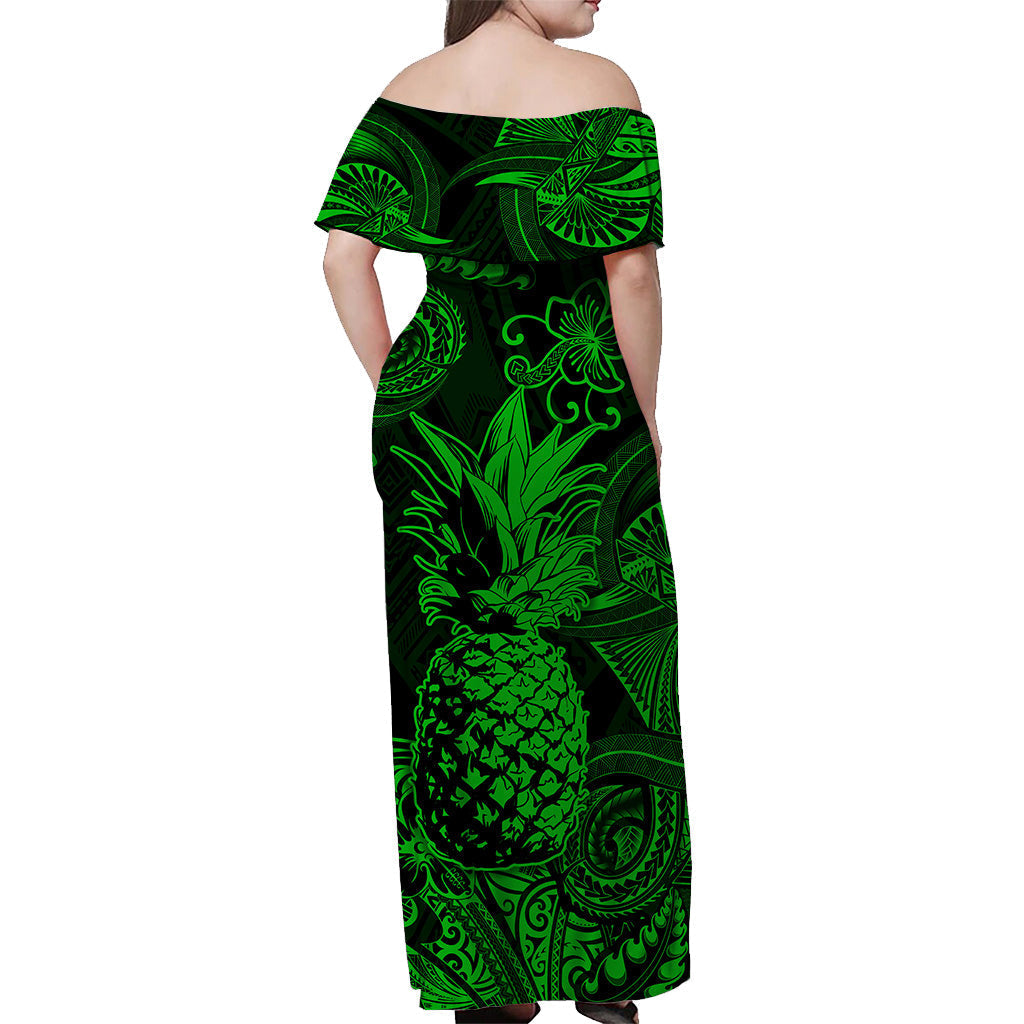 Hawaii Pineapple Polynesian Matching Hawaiian Outfits For Couples Unique Style - Green LT8 - Wonder Print Shop