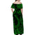 Polynesian Matching Hawaiian Outfits For Couples Hawaii Fish Hook Matching Hawaiian Shirt And Dress Unique Style - Green LT8 - Wonder Print Shop