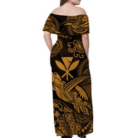 Hawaii Turtle Map Polynesian Matching Hawaiian Outfits For Couples Kanaka Maoli Unique Style - Gold LT8 - Wonder Print Shop