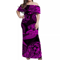 hawaii-hammer-shark-polynesian-off-shoulder-long-dress-unique-style-pink
