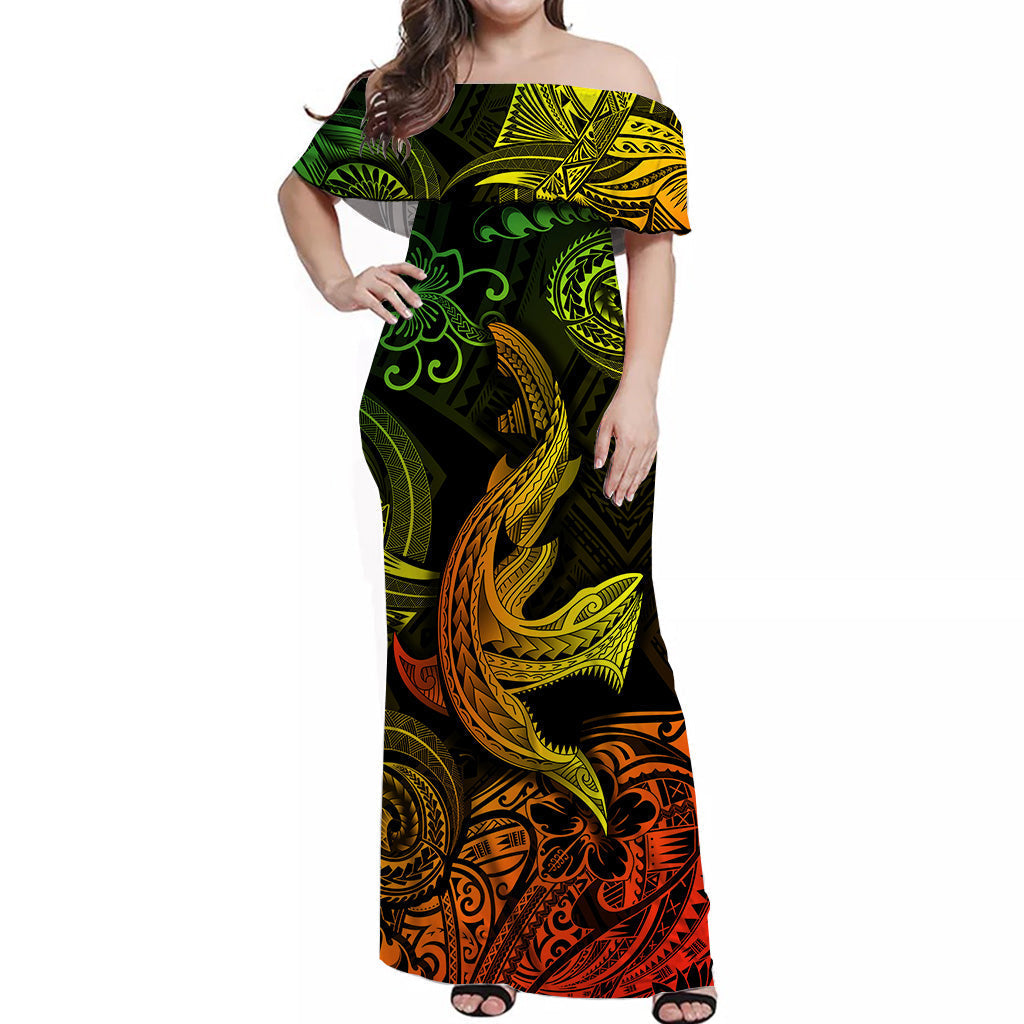 hawaii-angry-shark-polynesian-off-shoulder-long-dress-unique-style-reggae