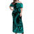Polynesian Matching Hawaiian Outfits For Couples Hawaii Fish Hook Matching Hawaiian Shirt And Dress Unique Style - Turquoise LT8 - Wonder Print Shop