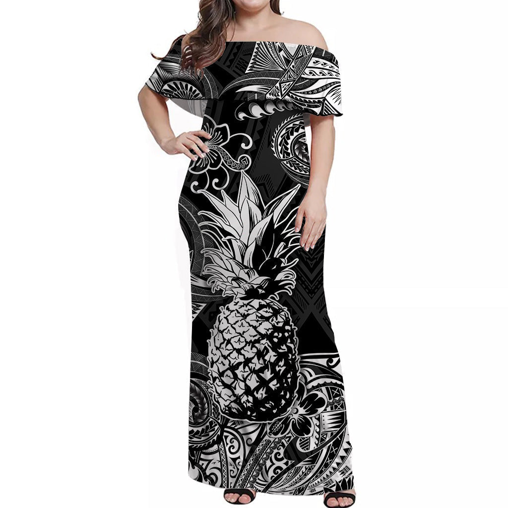 Hawaii Pineapple Polynesian Matching Hawaiian Outfits For Couples Unique Style - Black LT8 - Wonder Print Shop