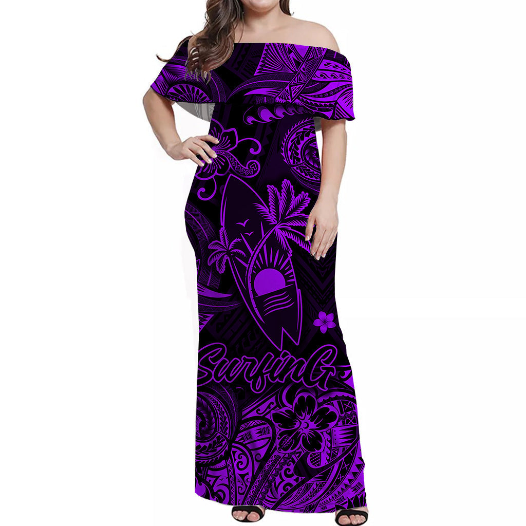 hawaii-surfing-polynesian-off-shoulder-long-dress-unique-style-purple