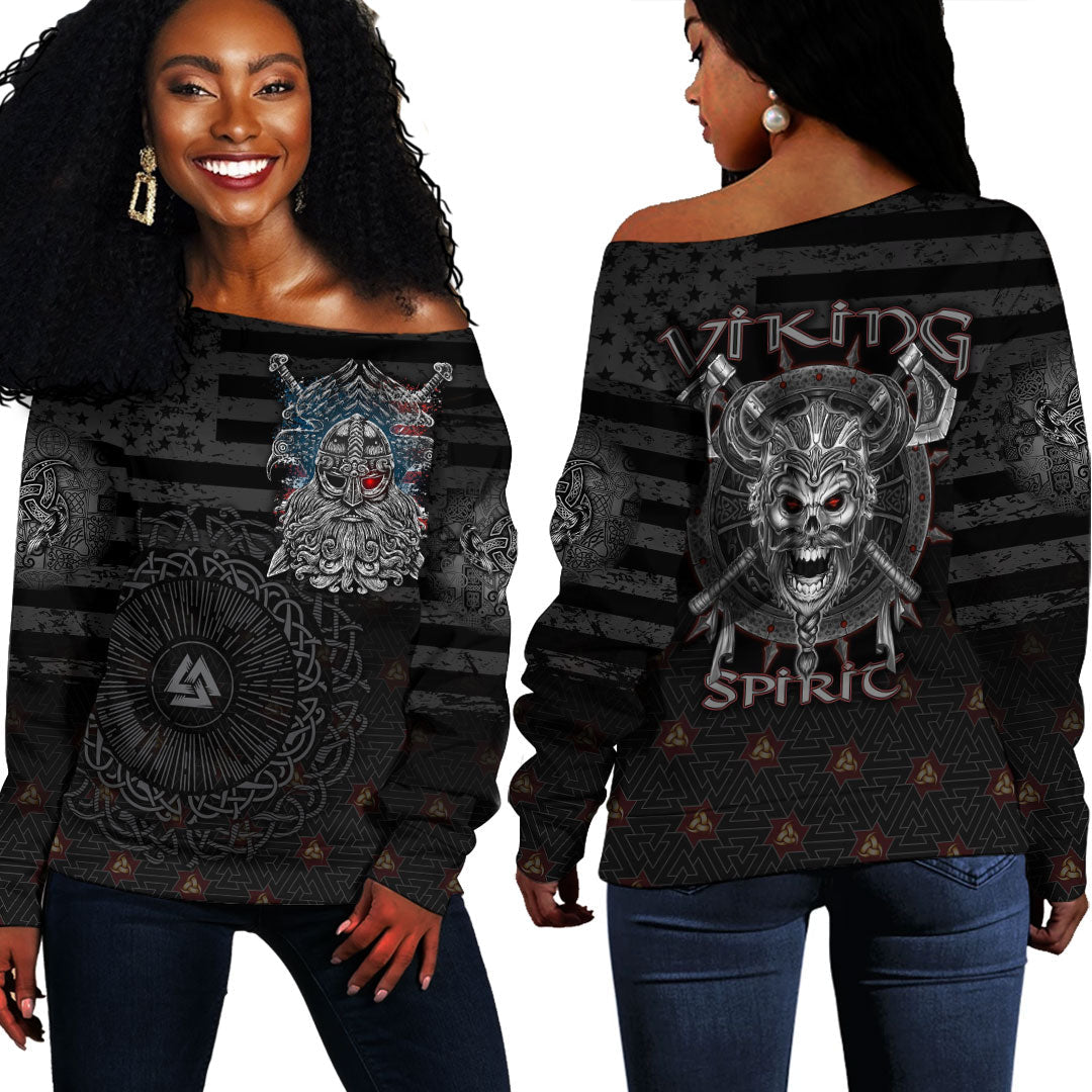 Viking Clothing American Viking The Viking Spirit Off Shoulder Sweater RLT12 - Wonder Print Shop
