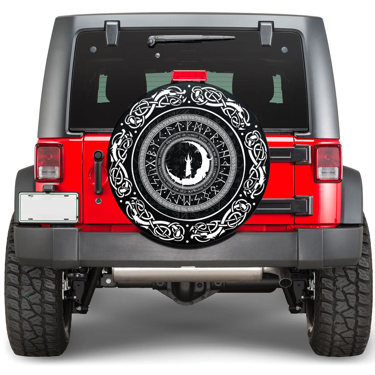 Viking Old Scandinavian Runic Grunge Letters Viking Spare Tire Cover RLT12 - Wonder Print Shop