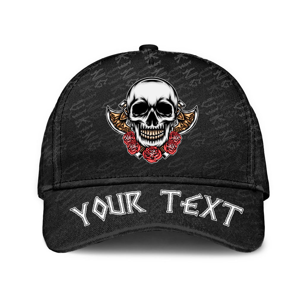 viking-classic-cap-custom-old-skeleton-head-with-axe-premium-classic-cap