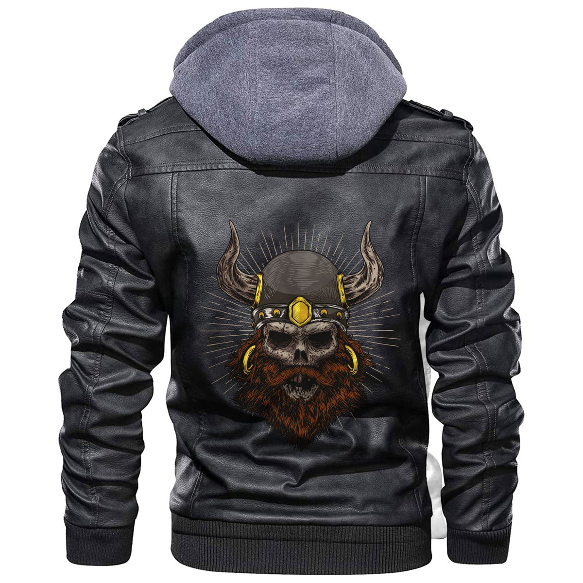 Viking Old Skull Face Isolated Leather Jacket RLT12 - Wonder Print Shop