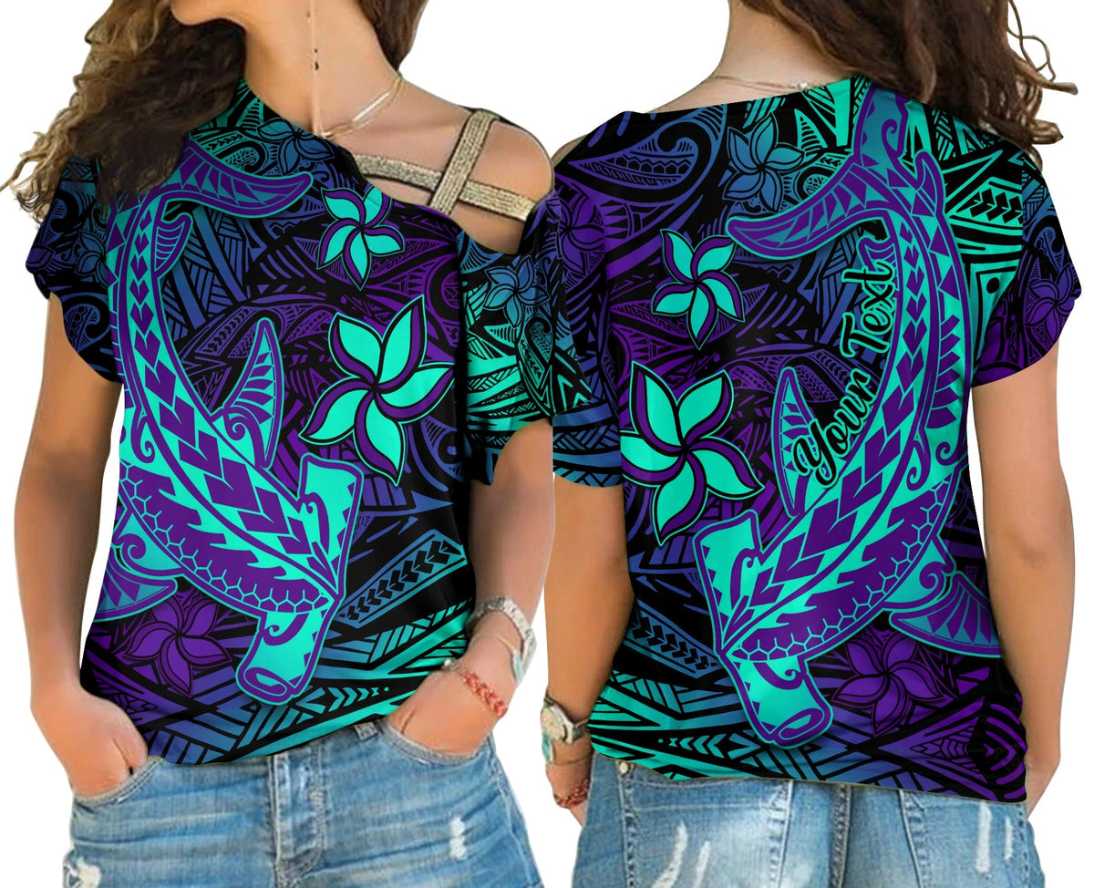 custom-personalised-polynesian-cross-shoulder-shirt-purple-paradise-hawaiian-tribal-hammerhead-shark