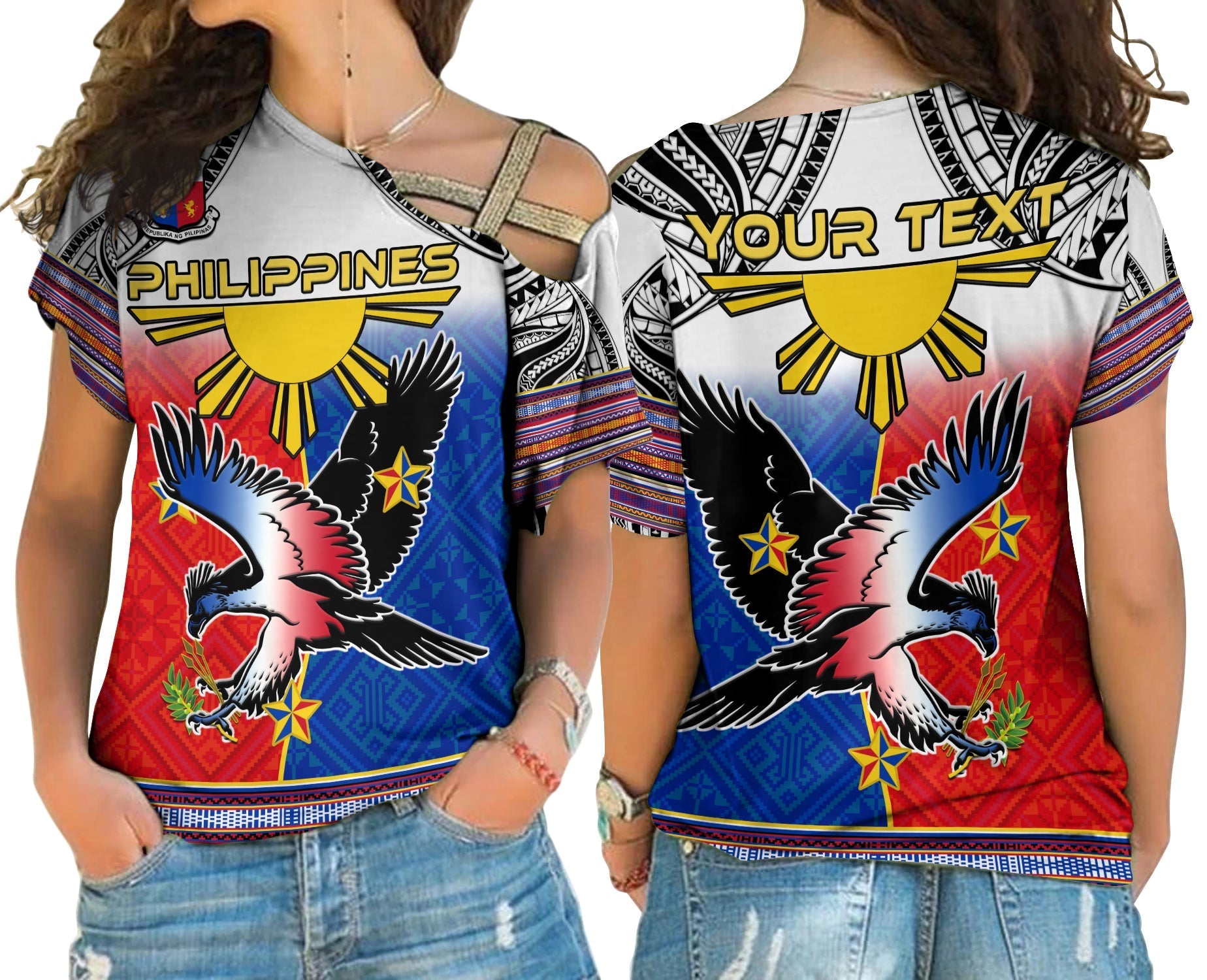 custom-personalised-philippines-cross-shoulder-shirt-polynesian-filipino-pattern-with-eagle-lt14