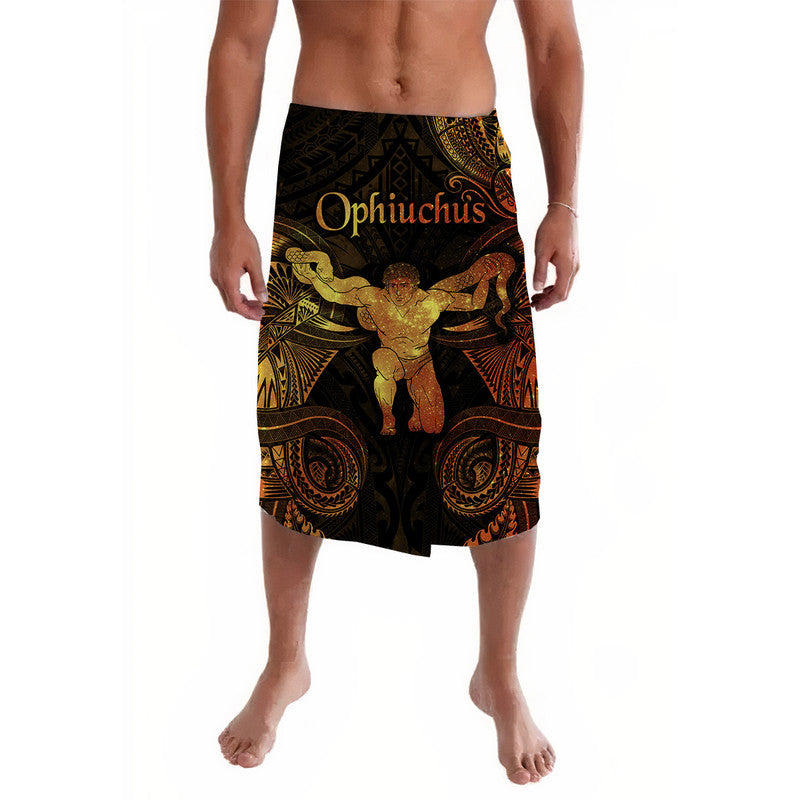 Ophiuchus Zodiac Polynesian Lavalava Unique Style - Gold LT8 - Wonder Print Shop