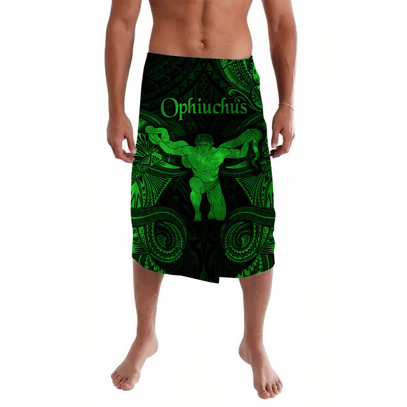 Ophiuchus Zodiac Polynesian Lavalava Unique Style - Green LT8 - Wonder Print Shop
