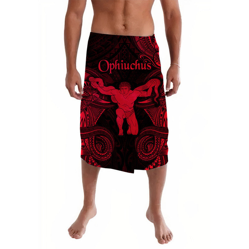 Ophiuchus Zodiac Polynesian Lavalava Unique Style - Red LT8 - Wonder Print Shop