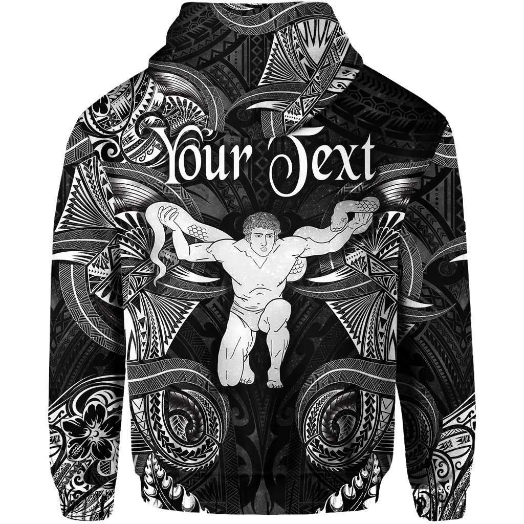 Custom Ophiuchus Zodiac Polynesian Zip Hoodie Unique Style Black LT8 - Wonder Print Shop