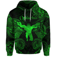 Custom Ophiuchus Zodiac Polynesian Hoodie Unique Style Green LT8 - Wonder Print Shop