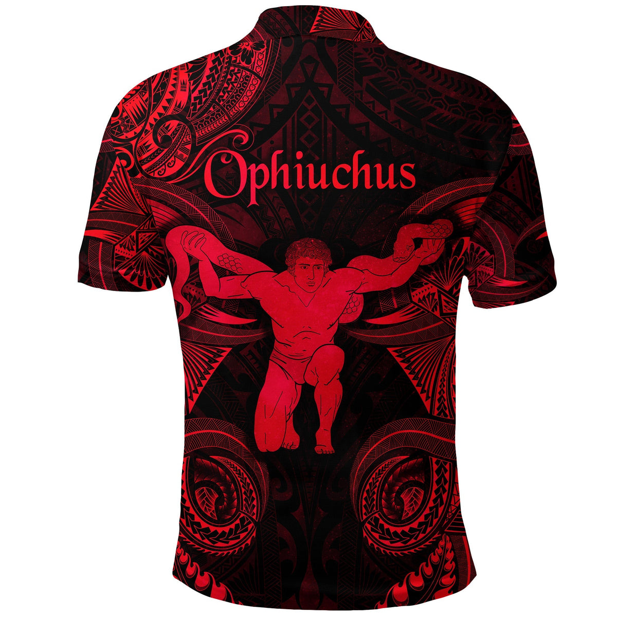 Ophiuchus Zodiac Polynesian Polo Shirt Unique Style Red LT8 - Wonder Print Shop