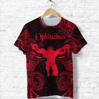 Custom Ophiuchus Zodiac Polynesian T Shirt Unique Style Red LT8 - Wonder Print Shop