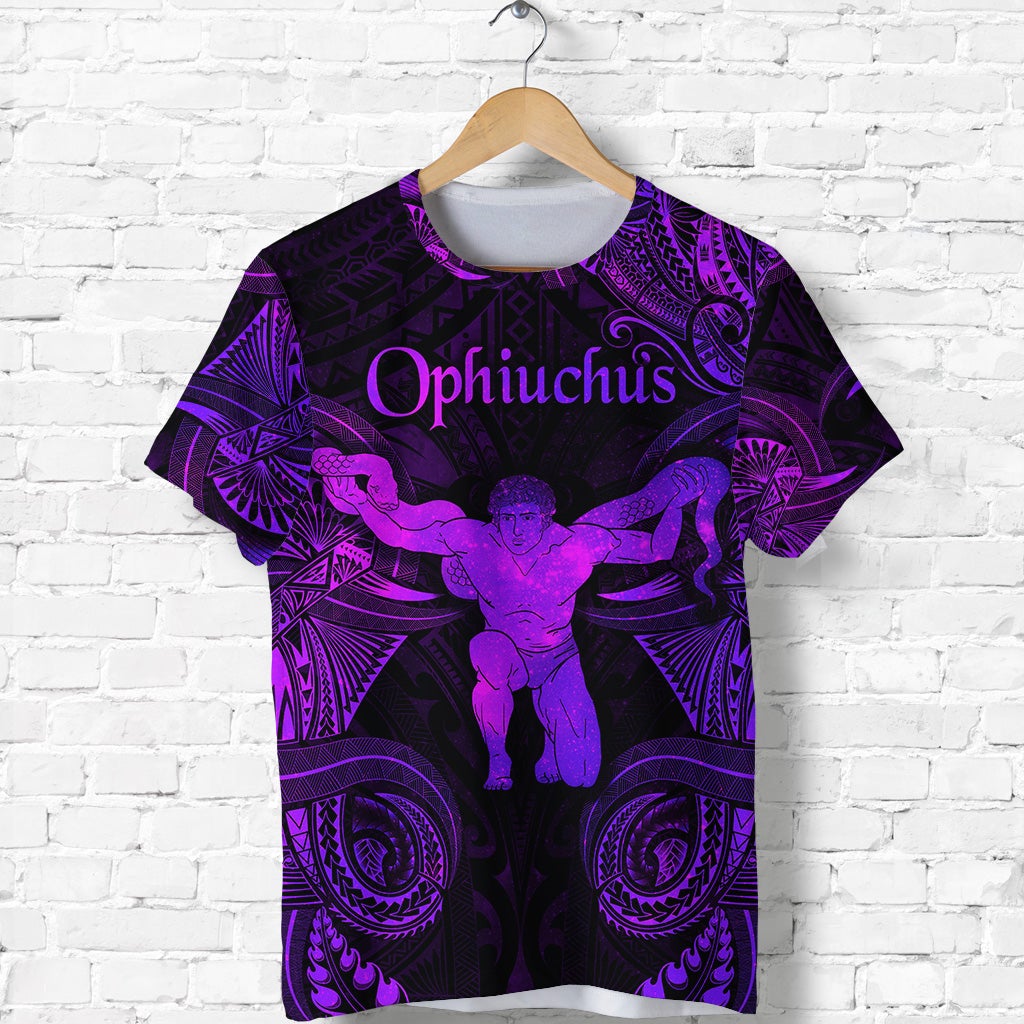 Ophiuchus Zodiac Polynesian T Shirt Unique Style Purple LT8 - Wonder Print Shop