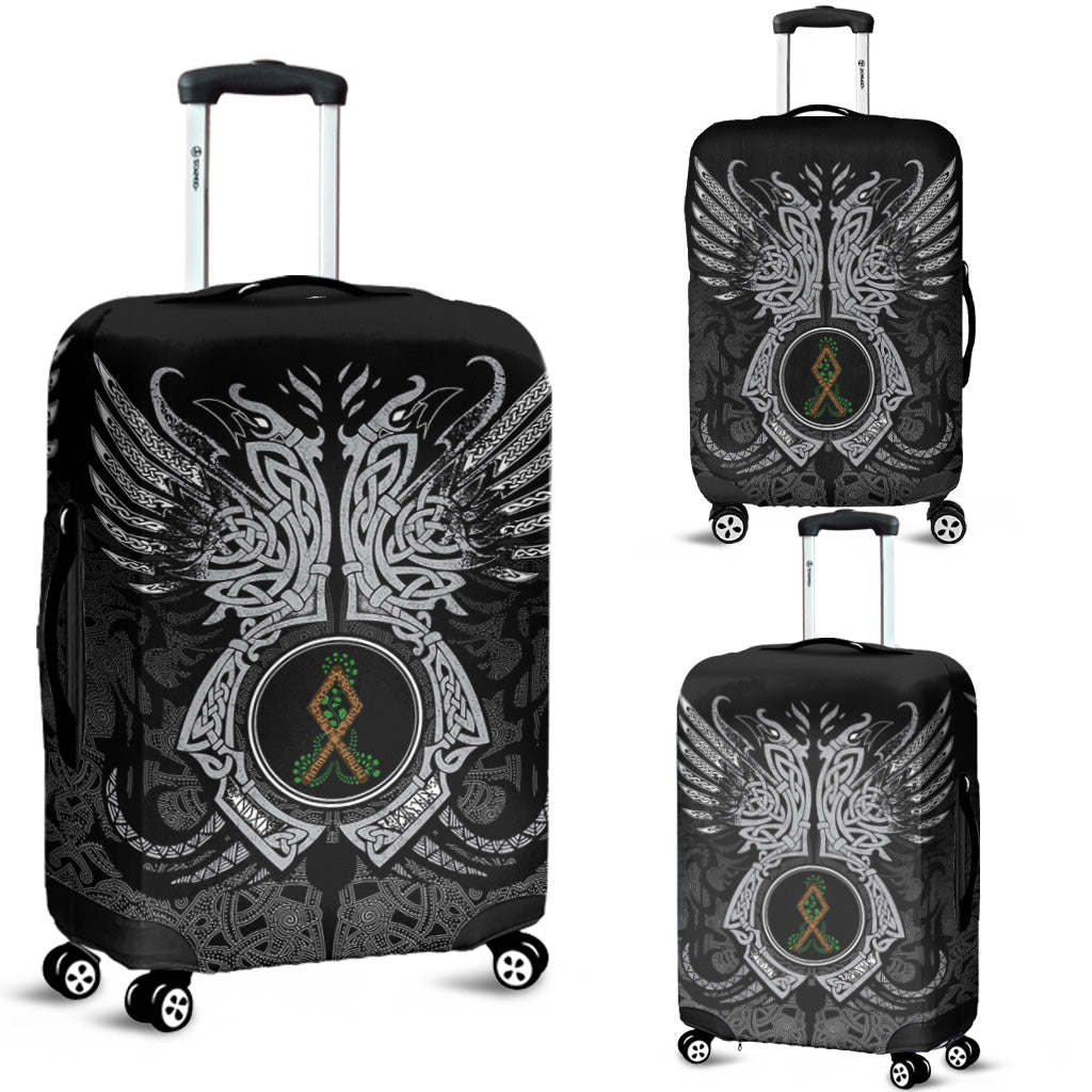 Viking Luggage Cover - Othila Rune, Raven Tattoo RLT12 - Wonder Print Shop