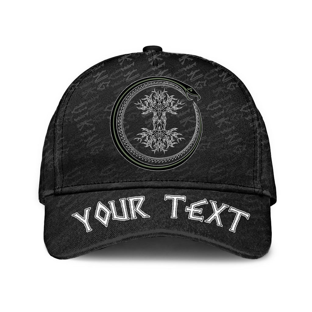 viking-classic-cap-custom-ouroboros-serpent-curled-up-around-yggdrasil-classic-cap