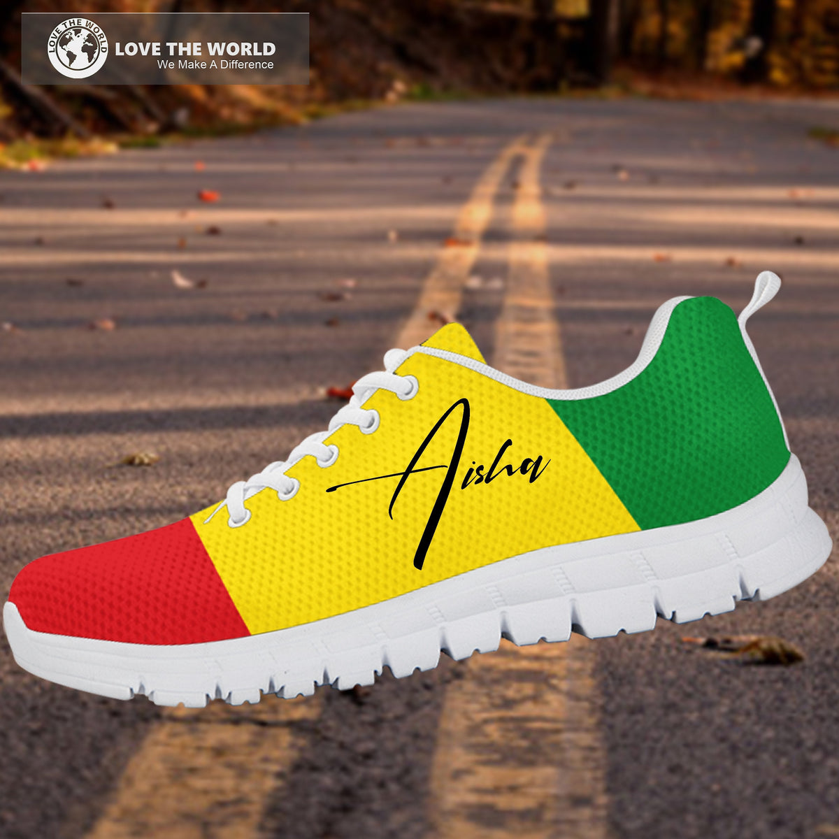 (Custom) Ethiopia Sneakers Flag Lion Personal Signature - Wonder Print Shop