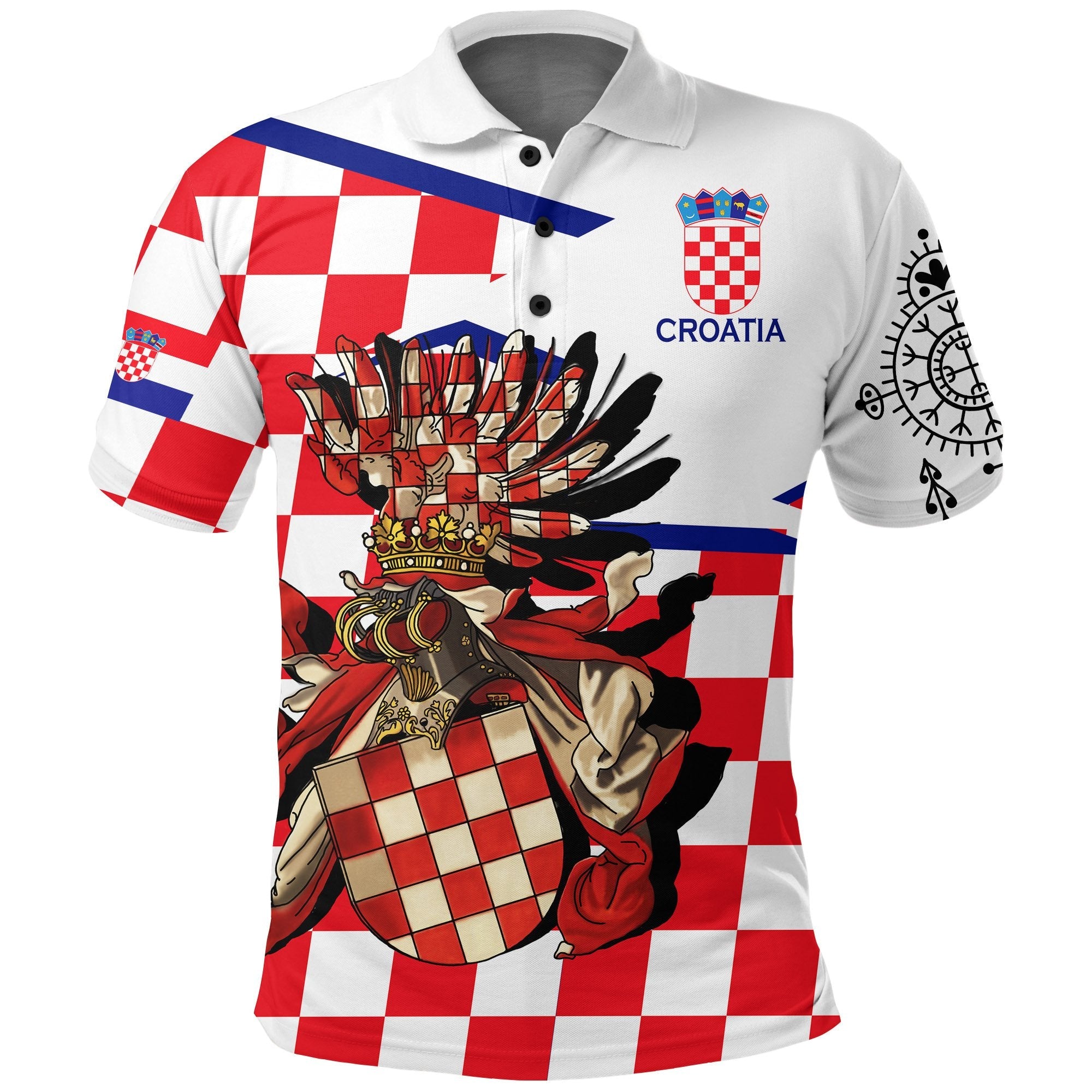 Croatia Polo Shirt Croatian Tattoo - Wonder Print Shop