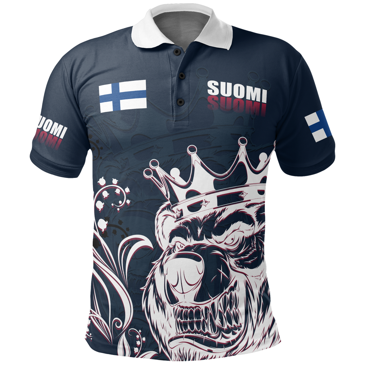 Finland Polo Shirt Finnish Brown Bear - Wonder Print Shop