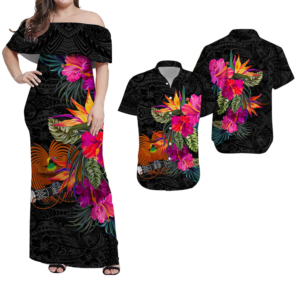 Papua New Guinea Hibiscus Polynesian Tribal Matching Hawaiian Shirt And Dress - LT12 - Wonder Print Shop