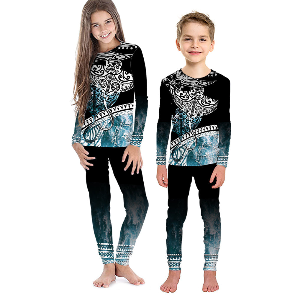 polynesian-pajama-set-kid-ocean-waves-style-manta