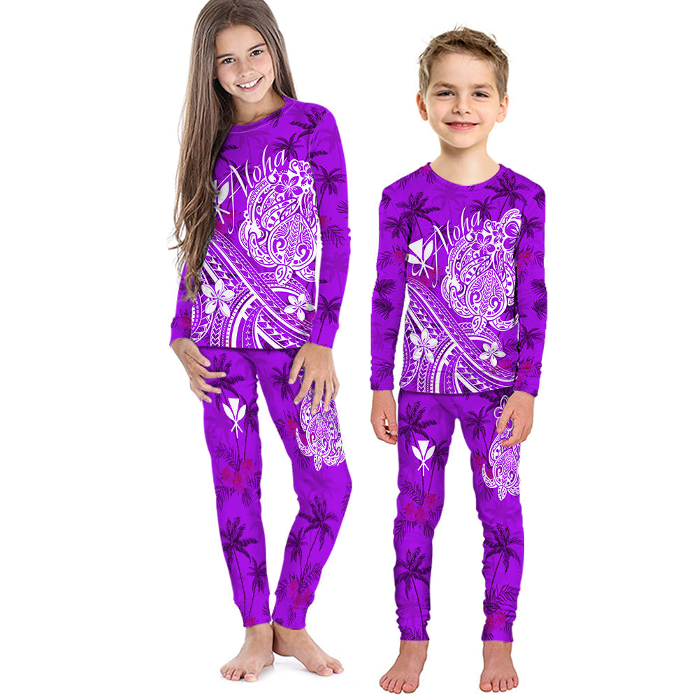 hawaii-aloha-pajama-set-kid-palm-trees-mix-turtle-purple