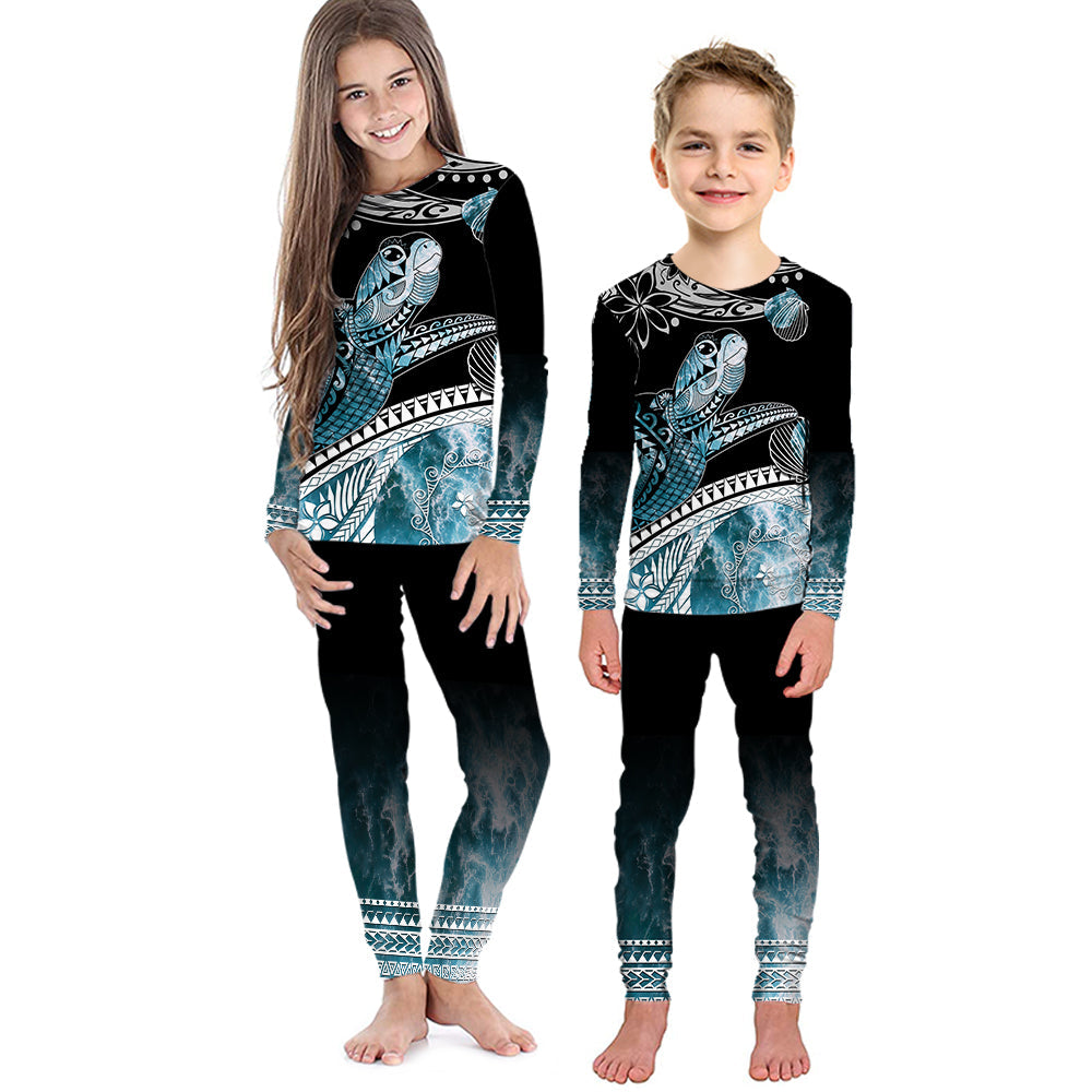 polynesian-pajama-set-kid-ocean-waves-style-turtle
