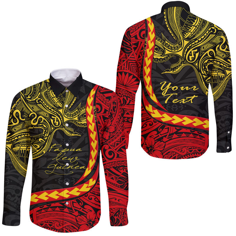 Custom Personalised Papua New Guinea Hawaii Long Sleeve Button Shirt Unique Bird Style - Wonder Print Shop
