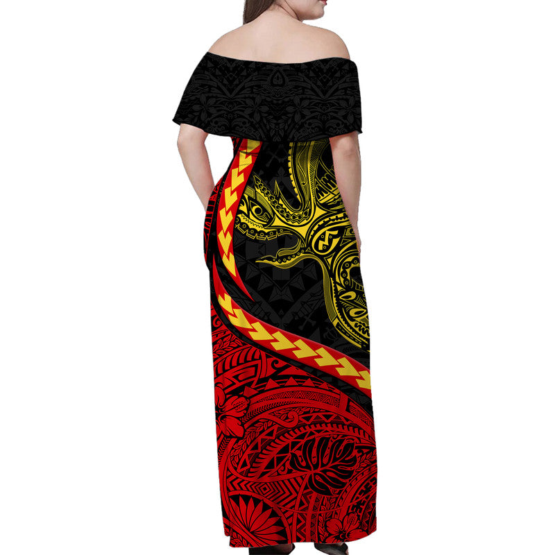 papua-new-guinea-women-off-shoulder-long-dress-unique-bird-style