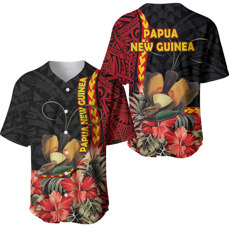 Papua New Guinea Baseball Jersey Unique Bird With Tropical Vintage Plant LT9 - Wonder Print Shop