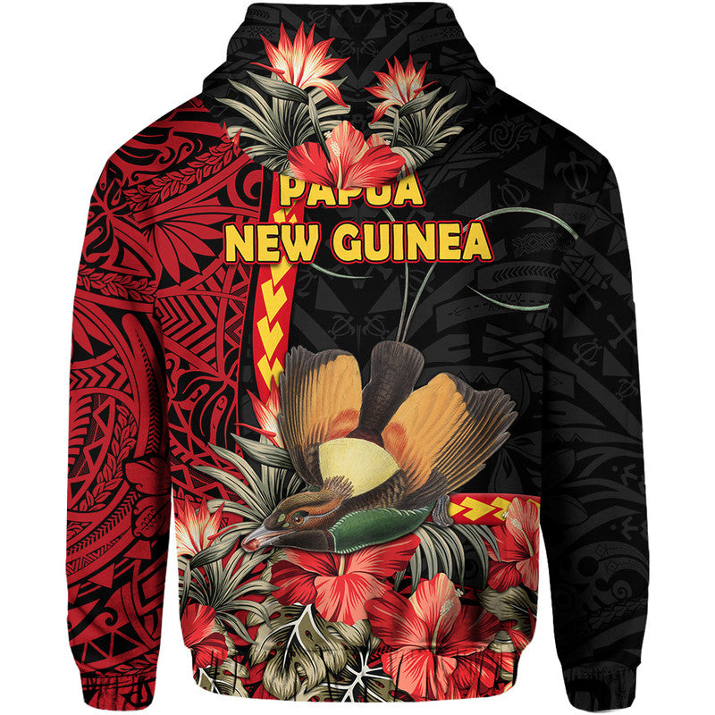 Papua New Guinea Hoodie Unique Bird With Tropical Vintage Plant - Wonder Print Shop