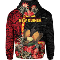 Papua New Guinea Hoodie Unique Bird With Tropical Vintage Plant - Wonder Print Shop